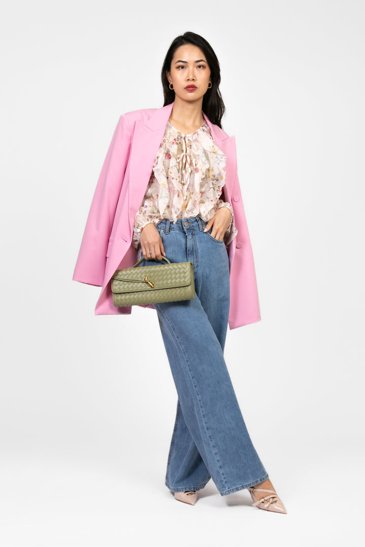 Dixie - Blusa floreale con rouches e lacci Art. C212W146