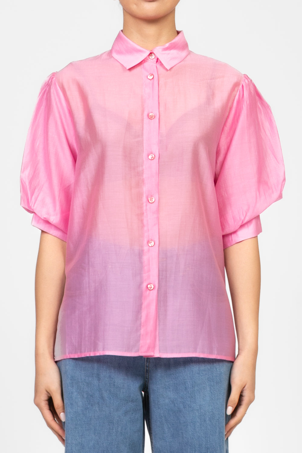 Vicolo - Camicia manica corta a palloncino Art. TD1967