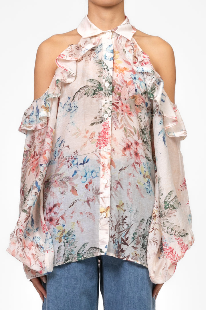 Vicolo - Camicia cut out floreale Art. TD2070