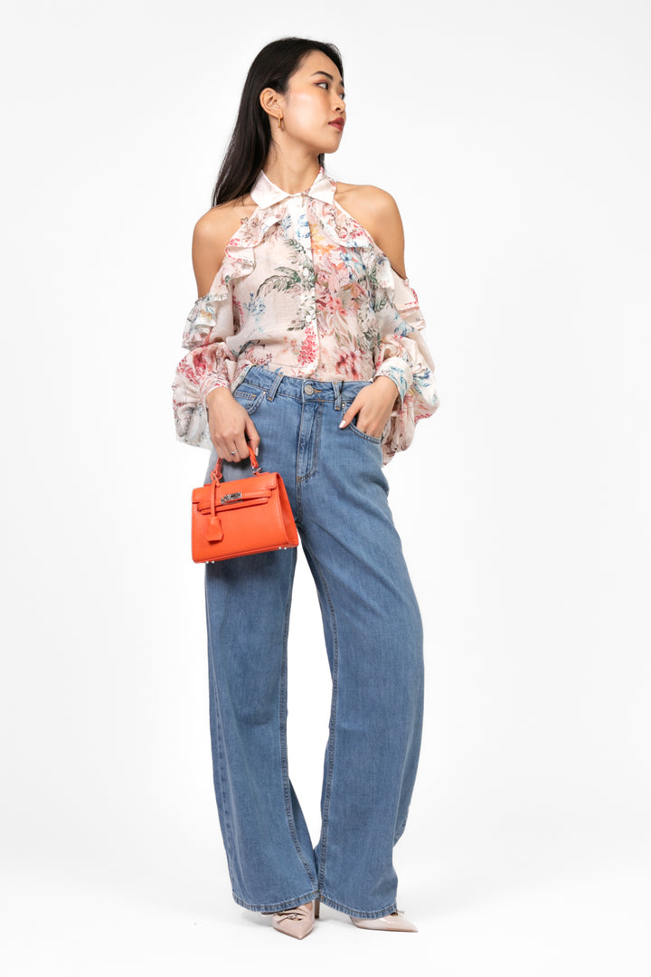 Vicolo - Camicia cut out floreale Art. TD2070