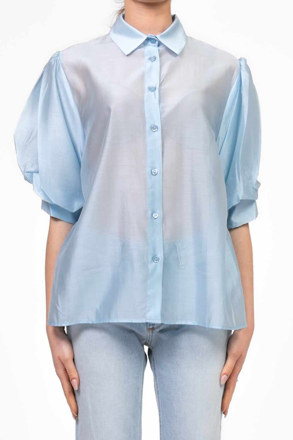 Vicolo - Camicia manica corta a palloncino Art. TD1967