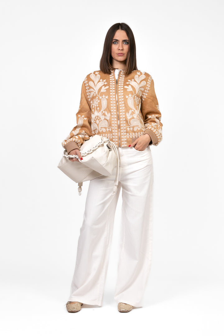 Have One - Bomber effetto suede con ricamo Art. KSS-N051