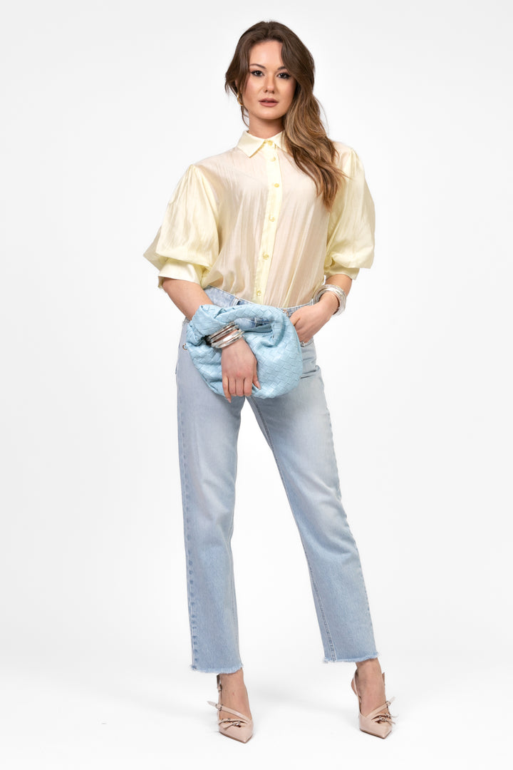 Vicolo - Camicia manica corta a palloncino Art. TD1967