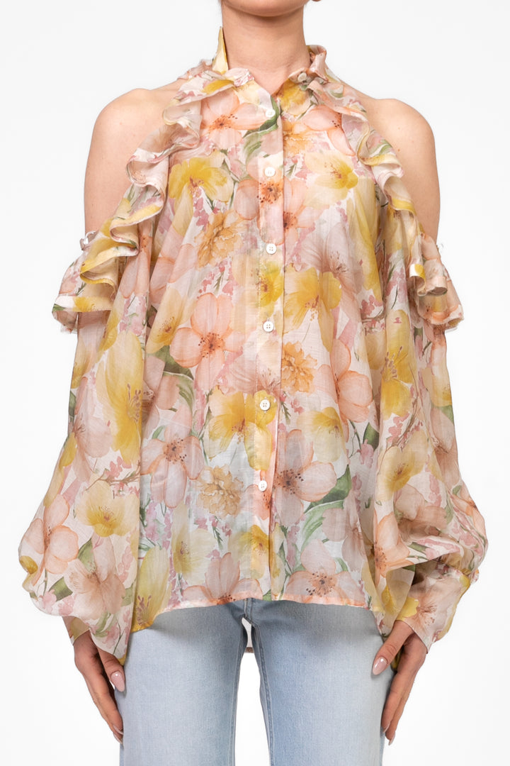 Vicolo - Camicia cut out floreale Art. TD2077