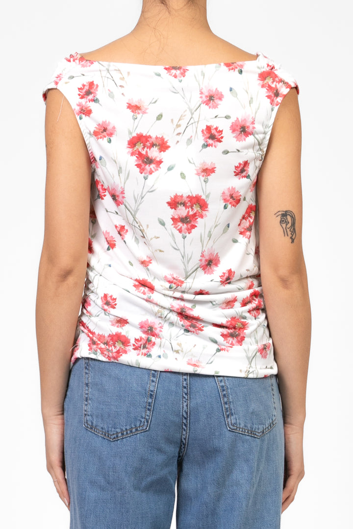 Vicolo - Top floreale con arricciatura Art. TD2052