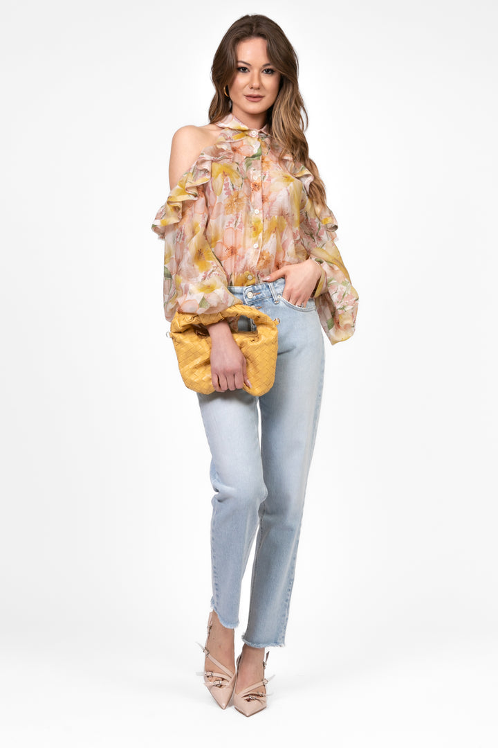 Vicolo - Camicia cut out floreale Art. TD2077