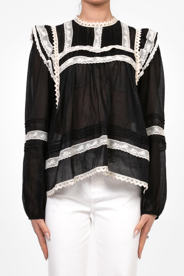 Tensione In - Blusa con ricamo pizzo Art. 36616