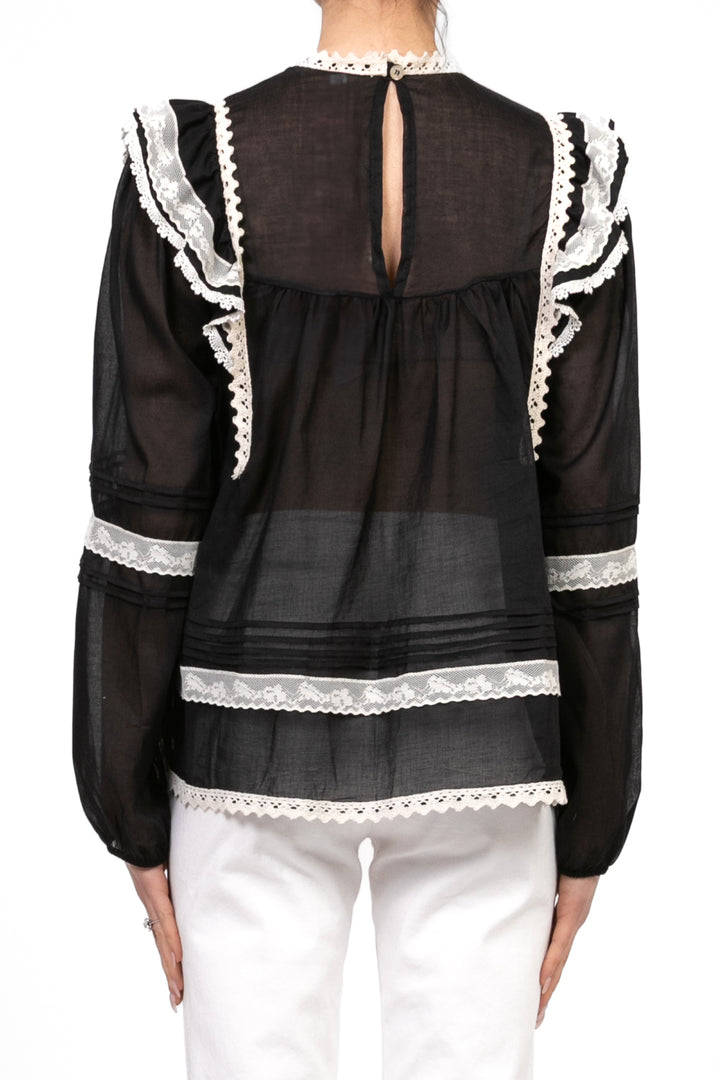 Tensione In - Blusa con ricamo pizzo Art. 36616