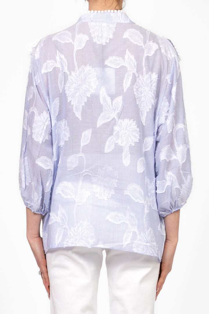 Tensione In - Camicia bacchettata con rouches Art. OD1112