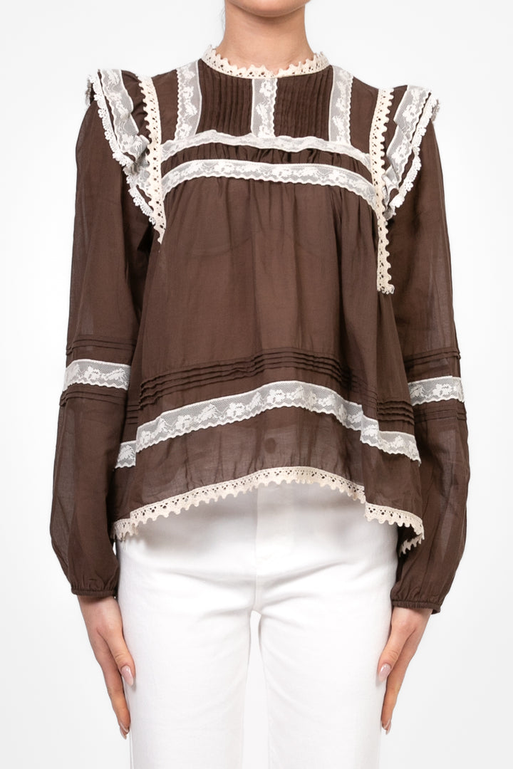 Tensione In - Blusa con ricamo pizzo Art. 36616