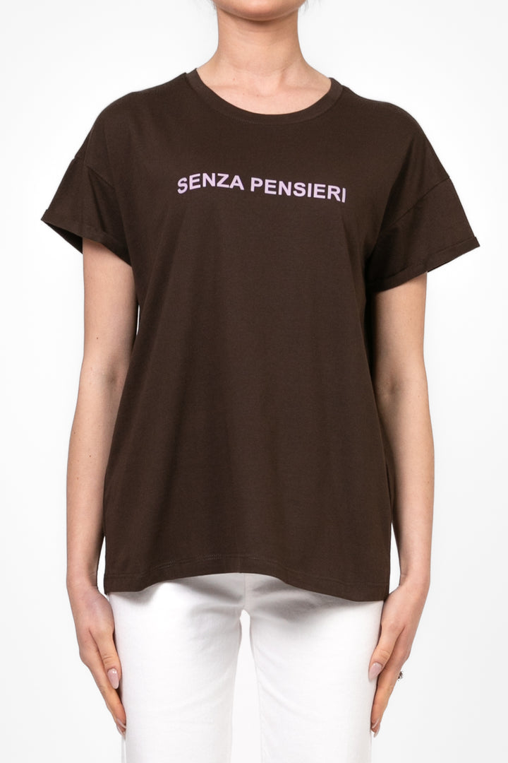 Tensione In - T-shirt "Senza pensieri" Art. 25M7445