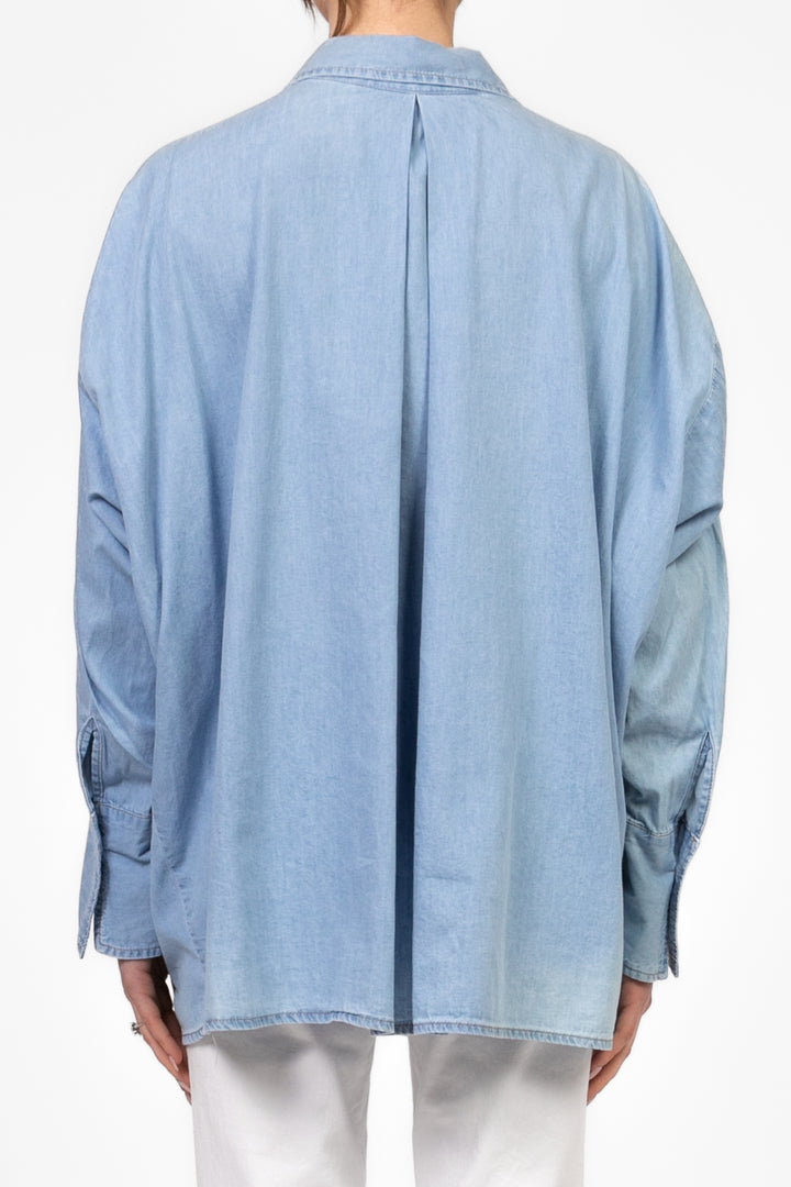 Vicolo - Camicia over chambray con laccio MARIOLA Art. DD5404