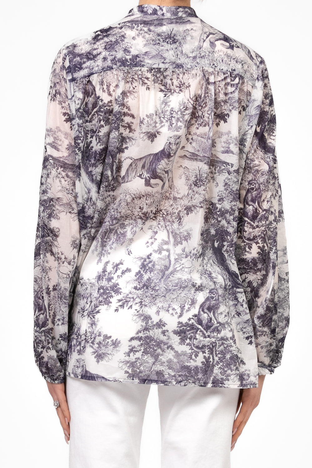 Tensione In - Camicia stampa toile de jouy con collo coreano Art. 36739