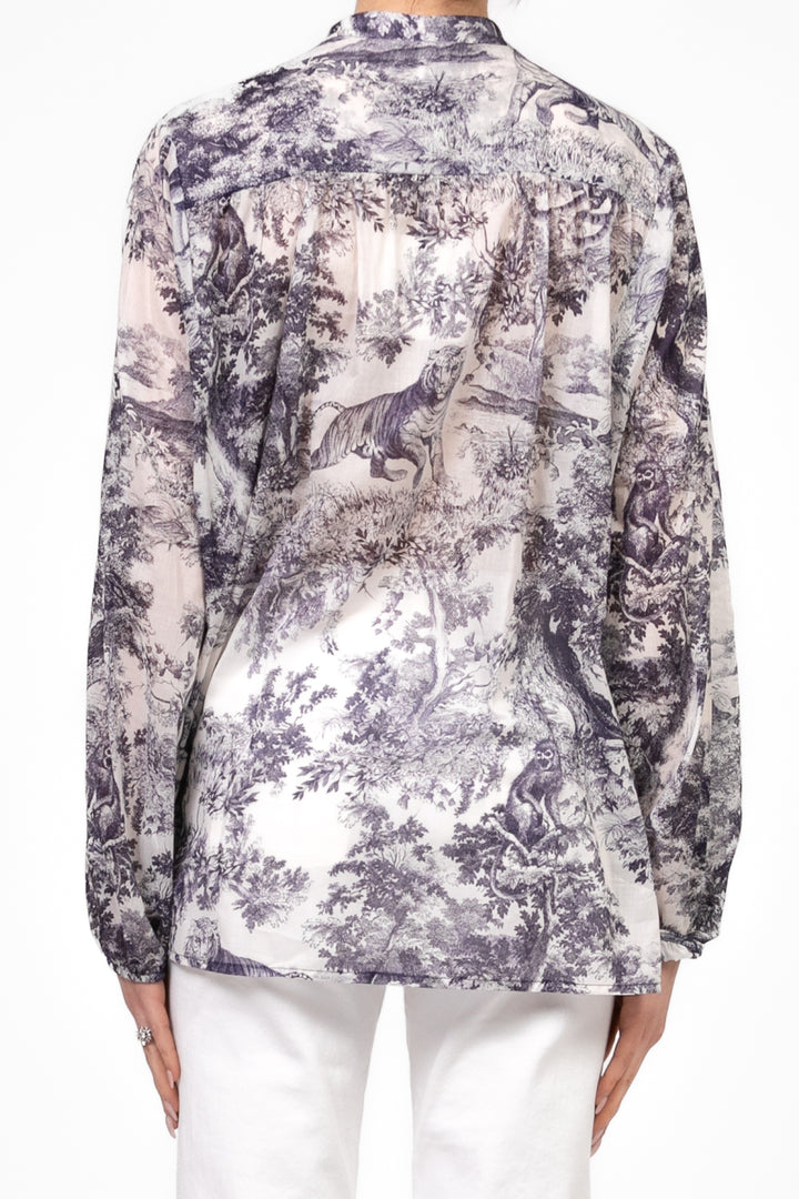 Tensione In - Camicia stampa toile de jouy con collo coreano Art. 36739