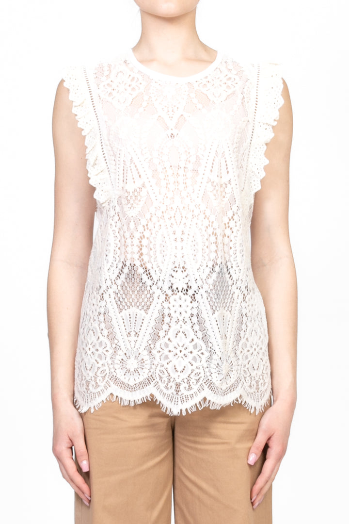 Tensione In - Top in pizzo con rouches Art. S25MA20