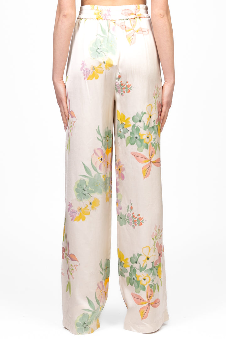 Vicolo - Pantalone floreale in satin Art. TD2217