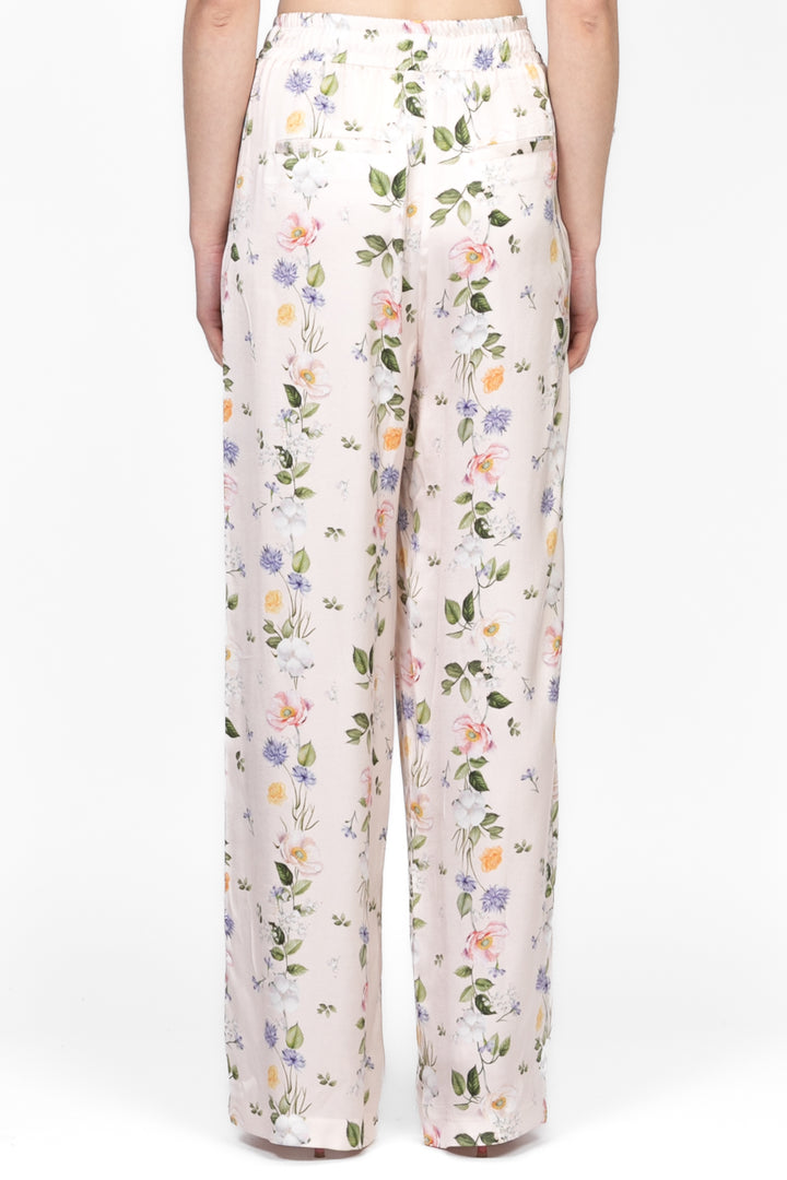 Vicolo - Pantalone floreale in satin con pinces Art. TD2170