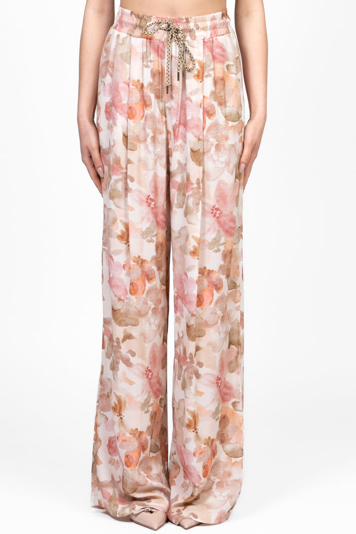 Vicolo - Pantalone floreale con coulisse Art. TD2078