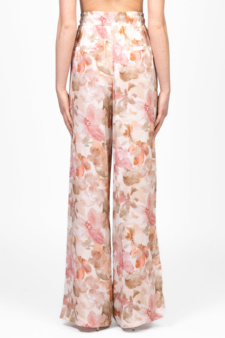 Vicolo - Pantalone floreale con coulisse Art. TD2078