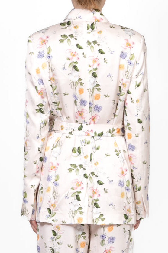 Vicolo - Giacca floreale in satin con fusciacca Art. TD2169
