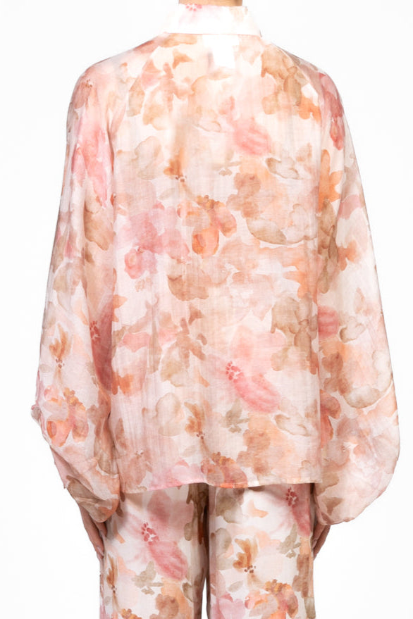 Vicolo - Camicia floreale manica palloncino Art. TD2075