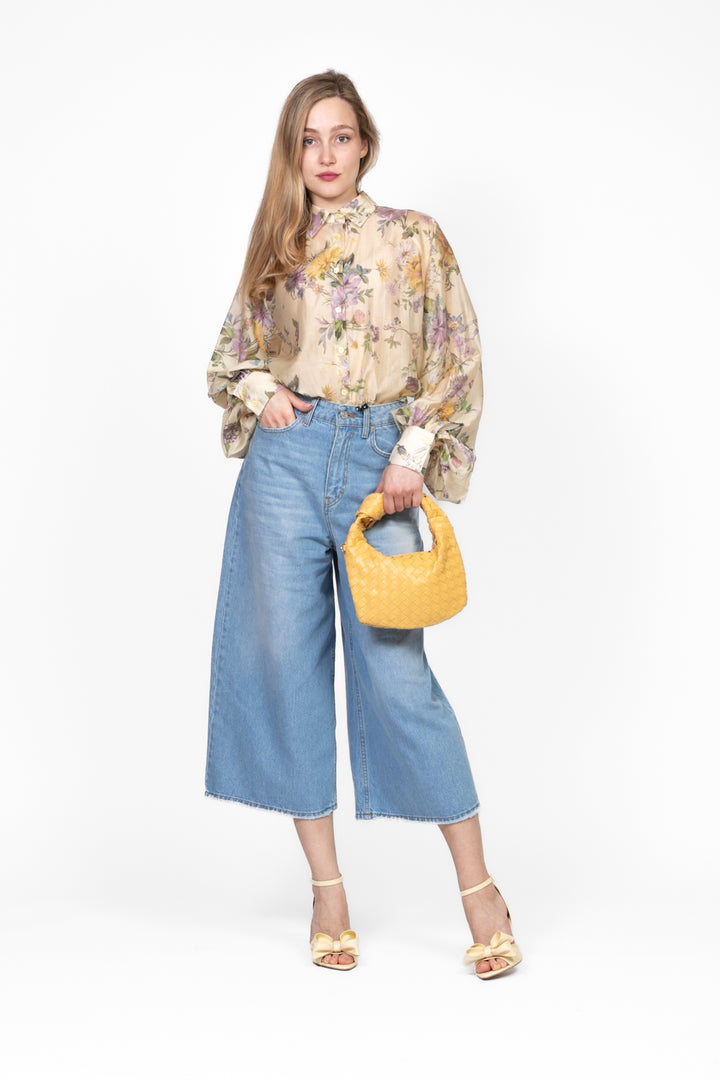 Vicolo - Camicia floreale manica palloncino Art. TD2101