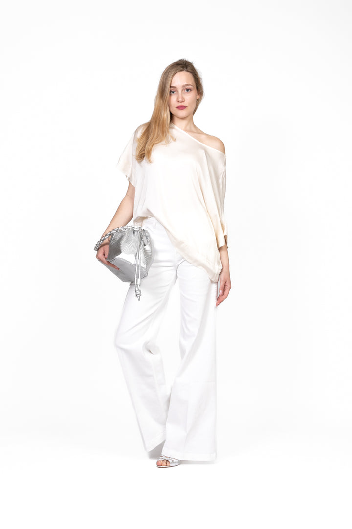 Tensione In - Blusa over in satin Art. F5293B05QPE25