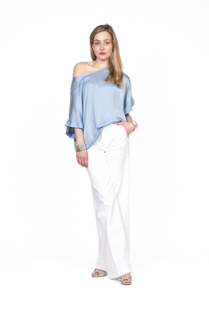 Tensione In - Blusa over in satin Art. F5293B05QPE25