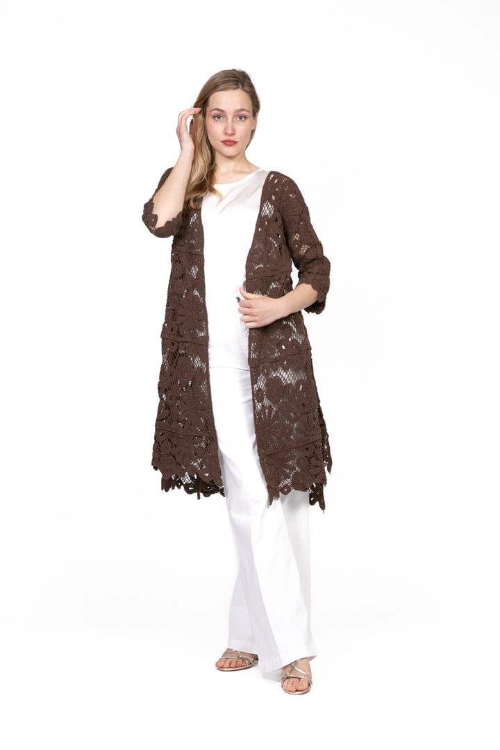 Tensione In - Cardigan lungo crochet Art. CT2494