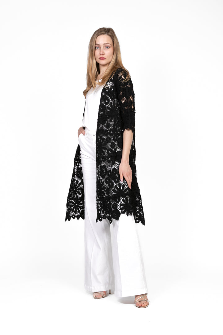 Tensione In - Cardigan lungo crochet Art. CT2494