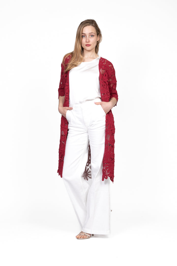Tensione In - Cardigan lungo crochet Art. CT2494