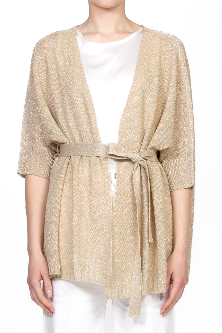 Kontatto - Cardigan in lurex con cintura Art. 3M0561C