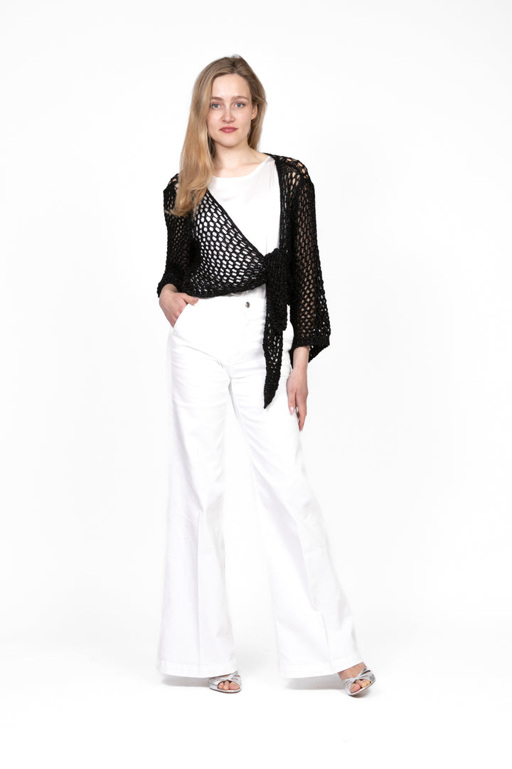 Vicolo - Cardigan scaldacuore lurex traforato Art. 33015D