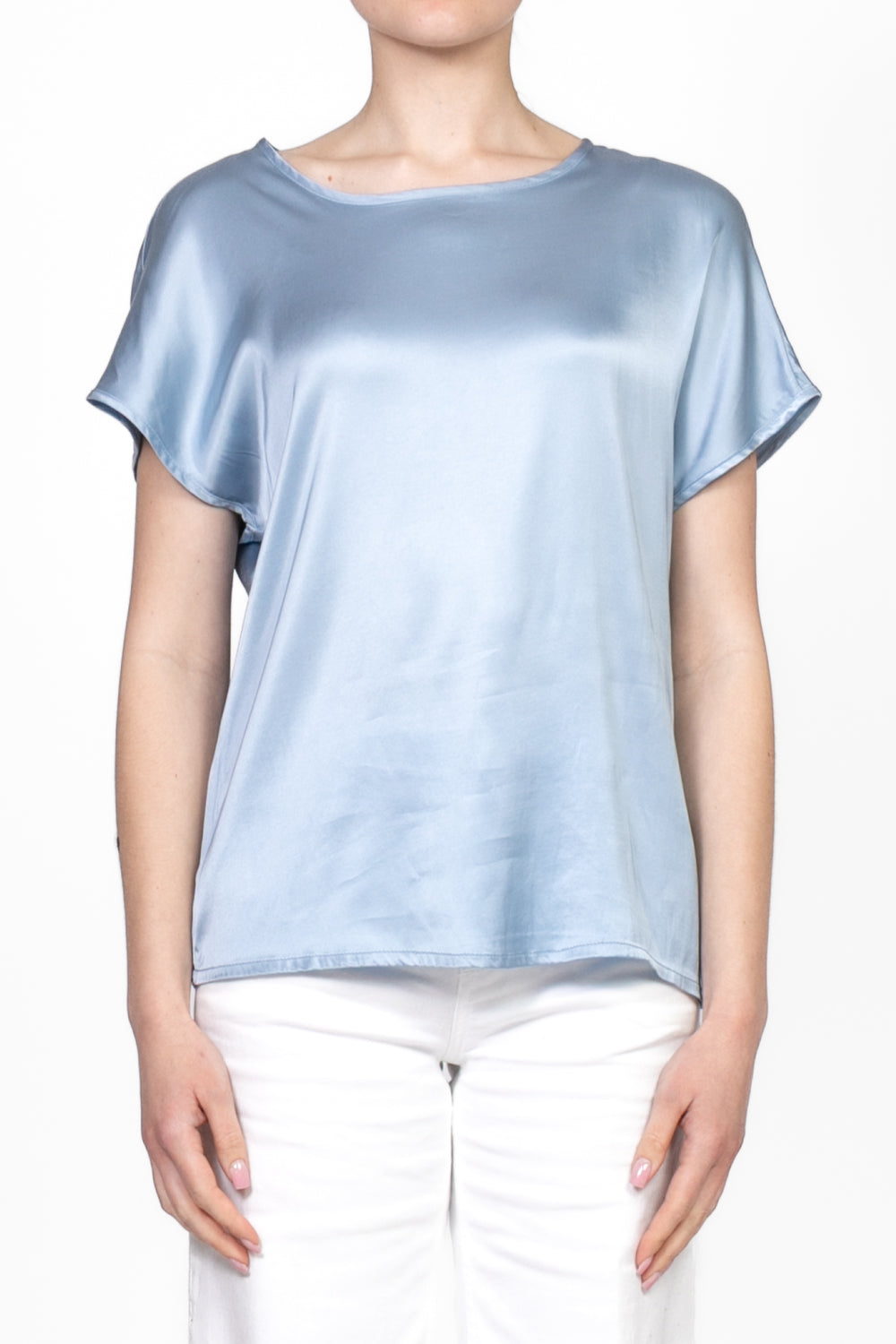 Tensione in - Blusa manica corta in satin Art. F8460B97Q