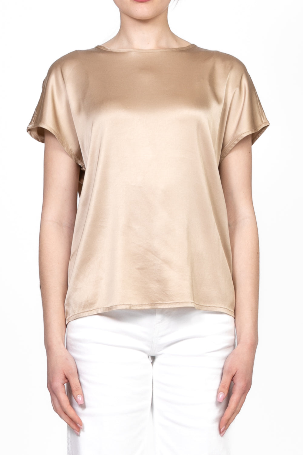 Tensione in - Blusa manica corta in satin Art. F8460B97Q