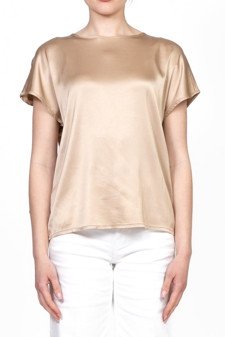 Tensione in - Blusa manica corta in satin Art. F8460B97Q