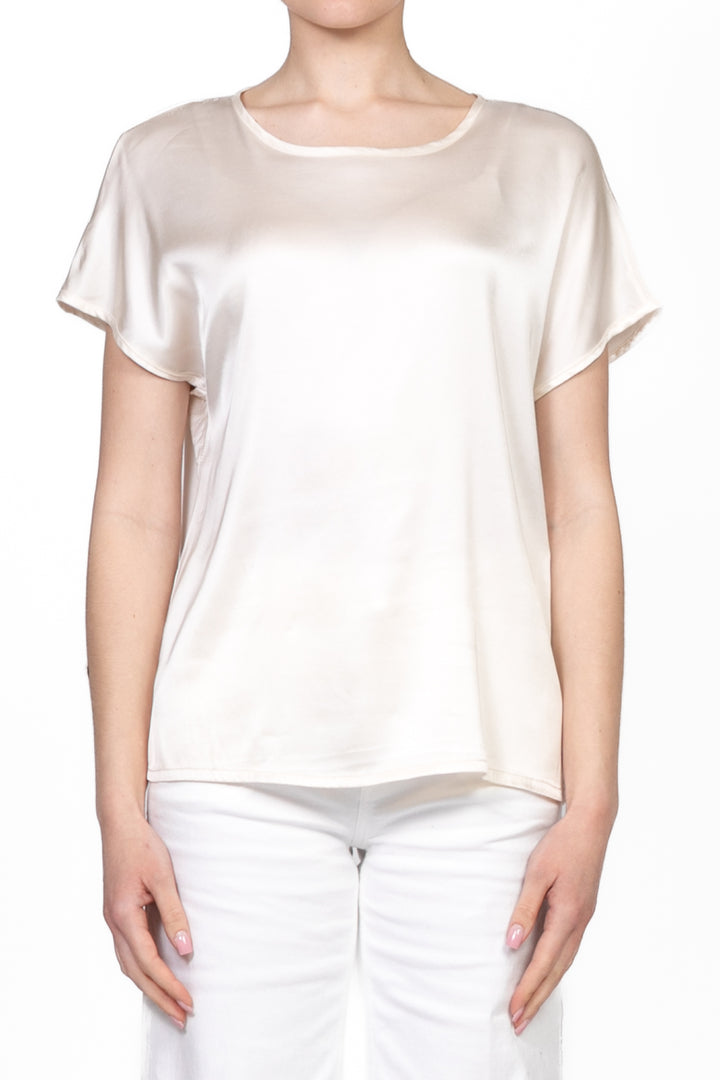 Tensione in - Blusa manica corta in satin Art. F8460B97Q