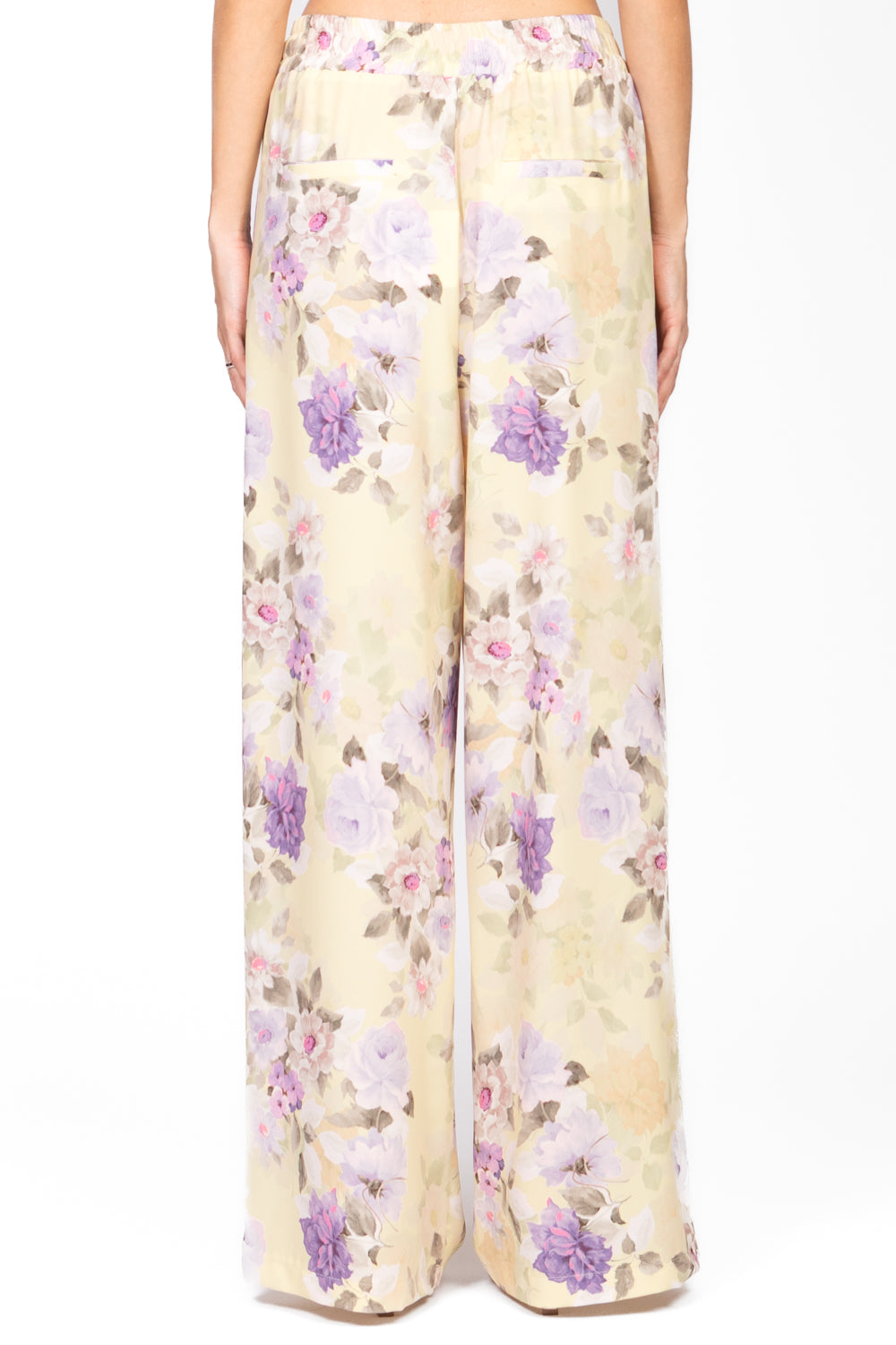 Vicolo - Pantalone floreale in satin Art. TD2252