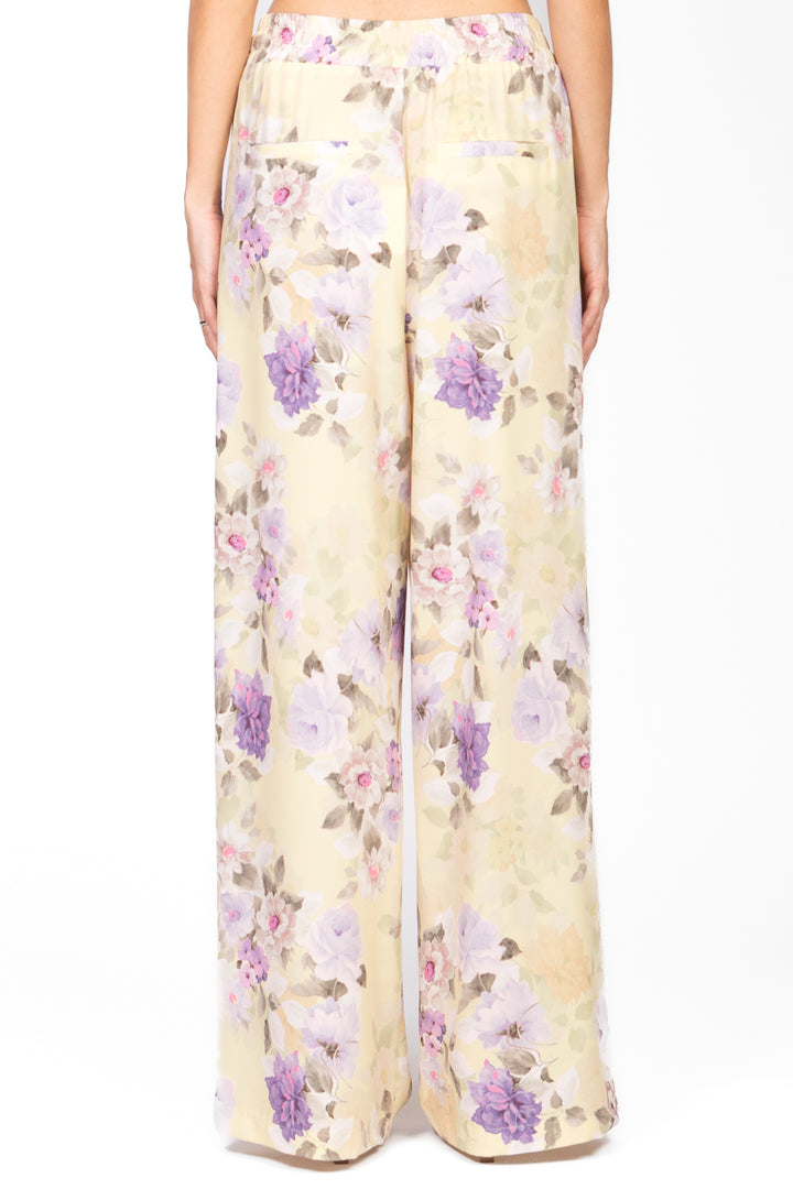 Vicolo - Pantalone floreale in satin Art. TD2252