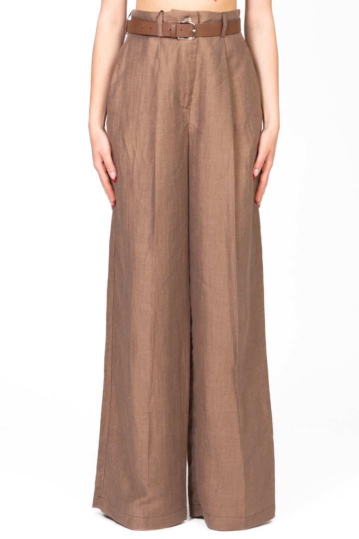 Vicolo - Pantalone palazzo con pinces goffrato Art. TD1889