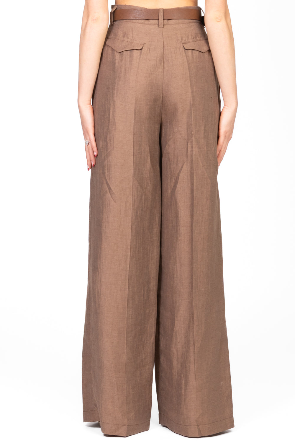 Vicolo - Pantalone palazzo con pinces goffrato Art. TD1889