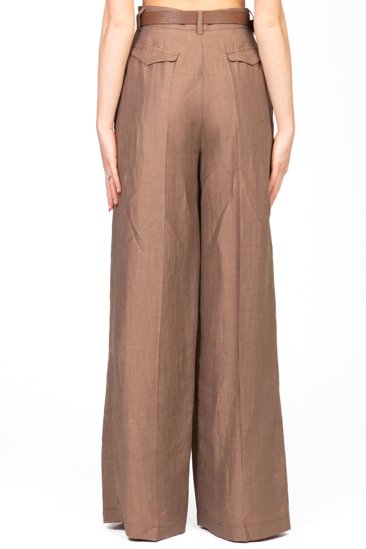 Vicolo - Pantalone palazzo con pinces goffrato Art. TD1889