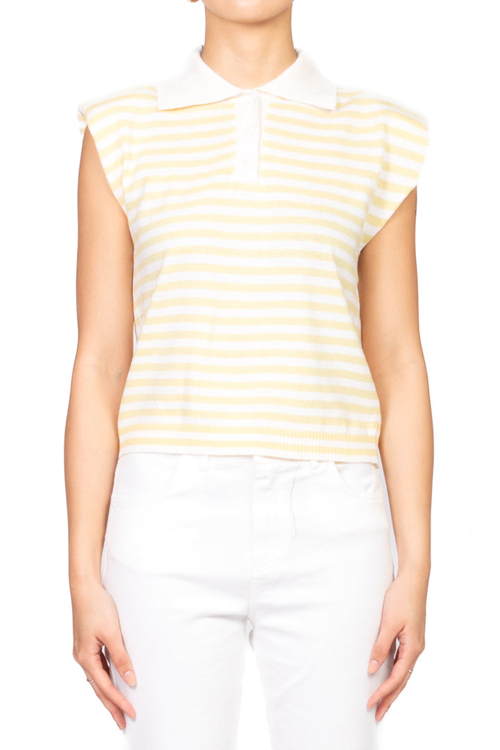 Have One - Maglia polo smanicata a righe Art. MFP-N130