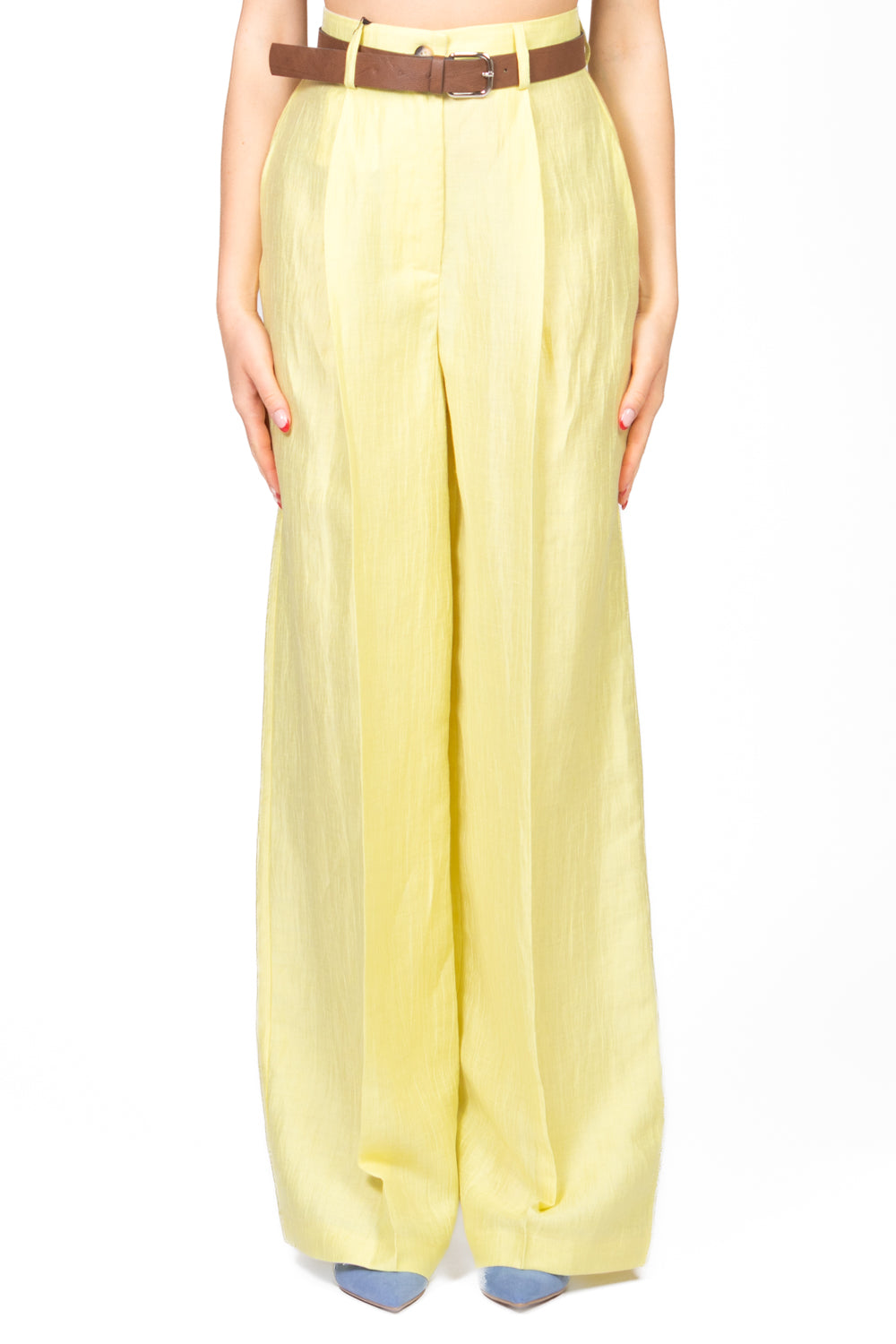 Vicolo - Pantalone palazzo con pinces goffrato Art. TD1889