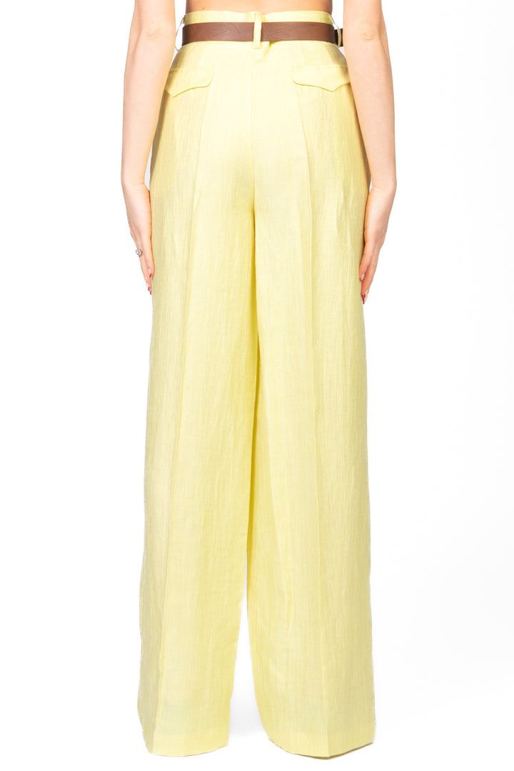 Vicolo - Pantalone palazzo con pinces goffrato Art. TD1889