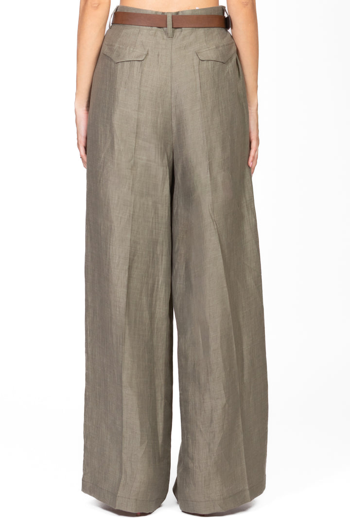 Vicolo - Pantalone palazzo con pinces goffrato Art. TD1889