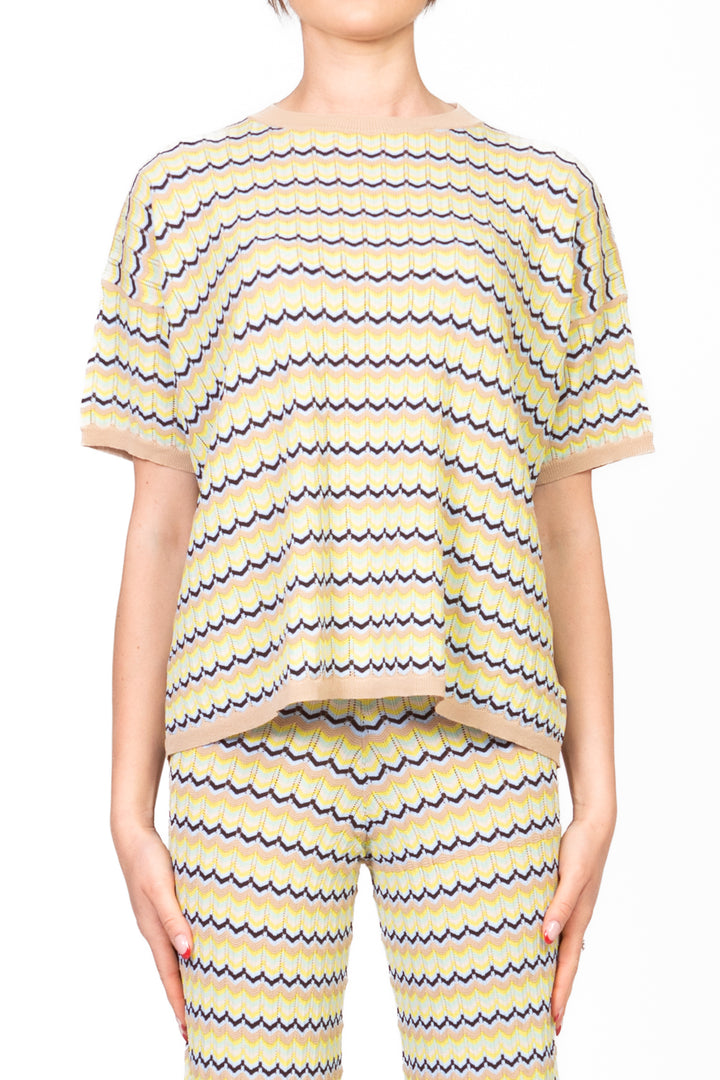 Vicolo - Maglia fantasia a scatoletta Art. 22155D