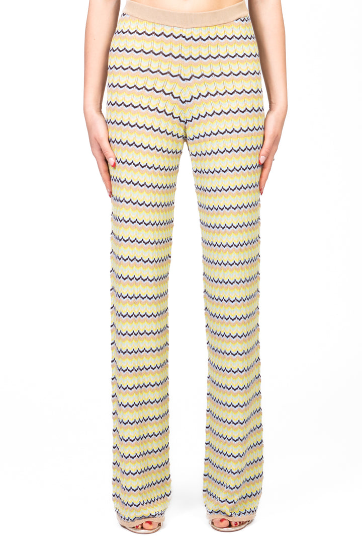 Vicolo - Pantalone in maglia fantasia Art. 22154D