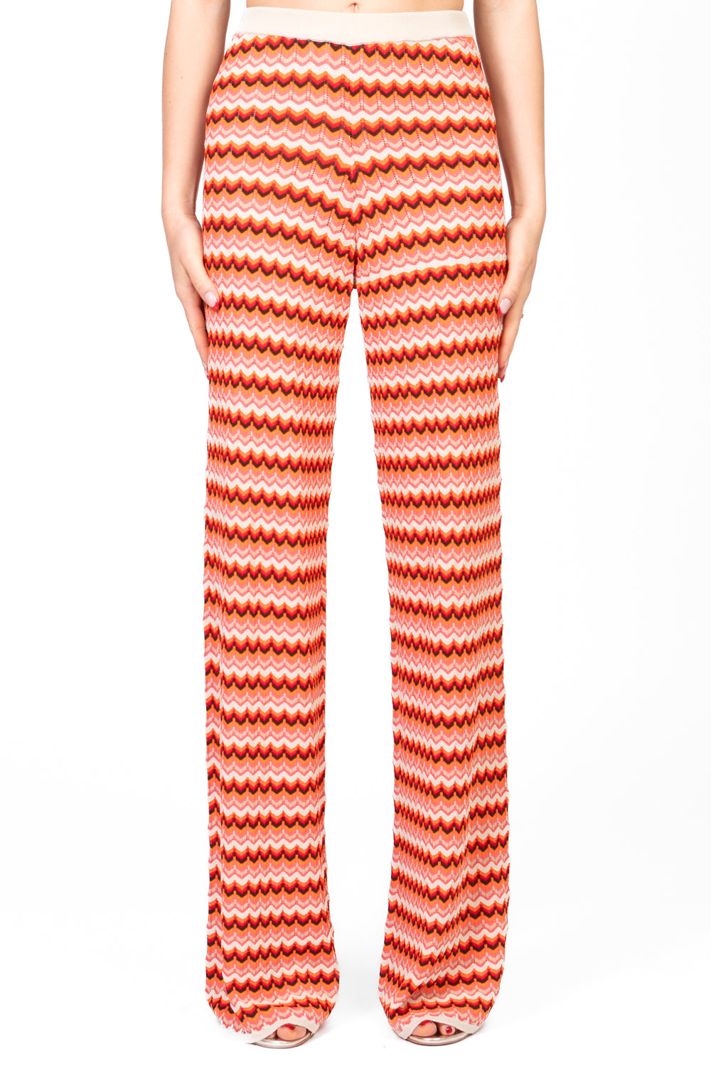 Vicolo - Pantalone in maglia fantasia Art. 22154D