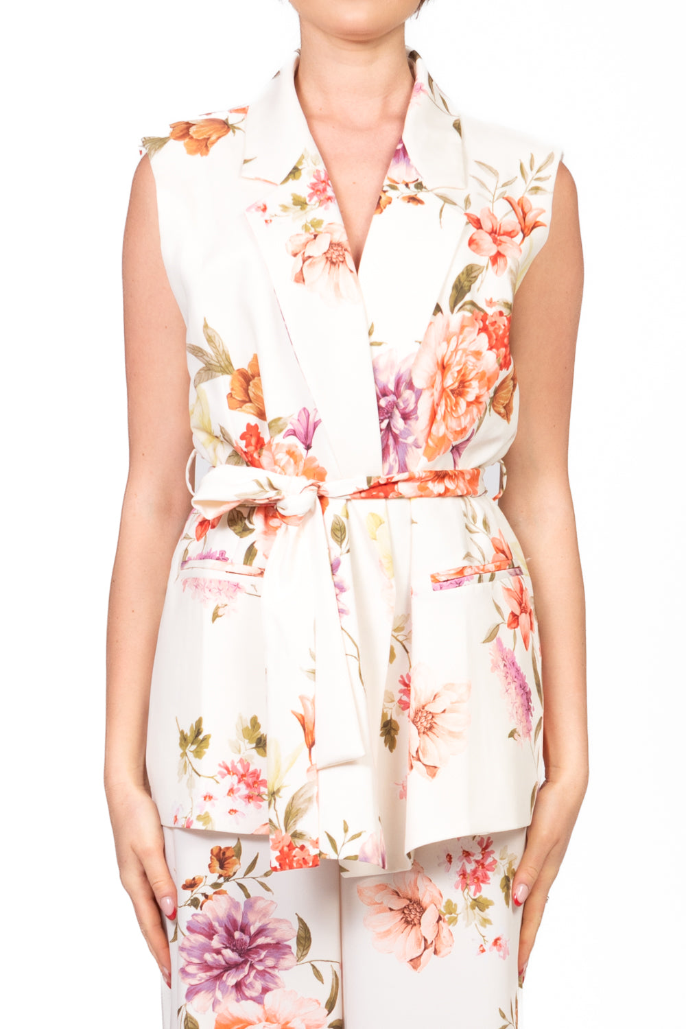 Vicolo - Gilet floreale con fusciacca Art. TD2258